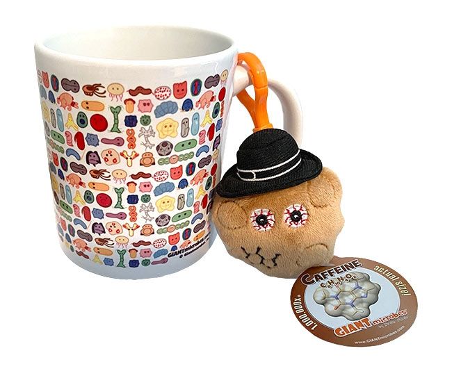 Art Mug with Caffeine key chain loose