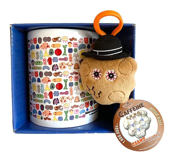 Art Mug with Caffeine key chain