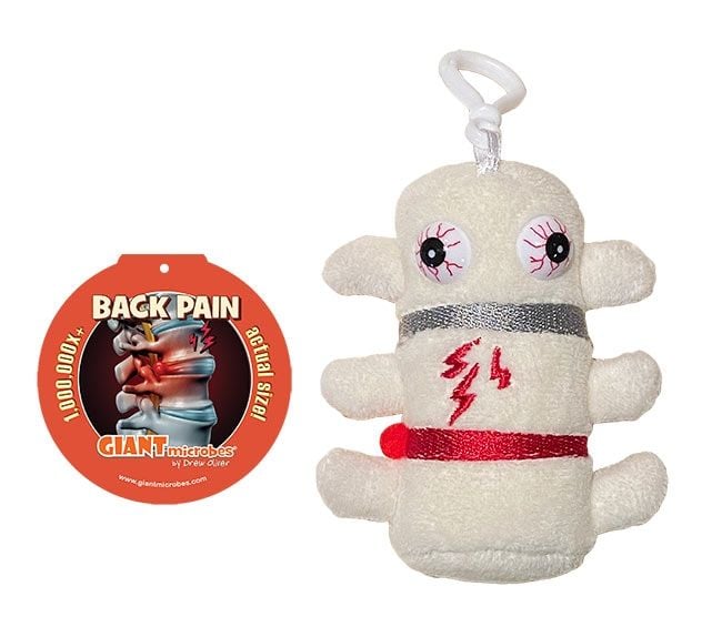 Back Pain key chain with tag