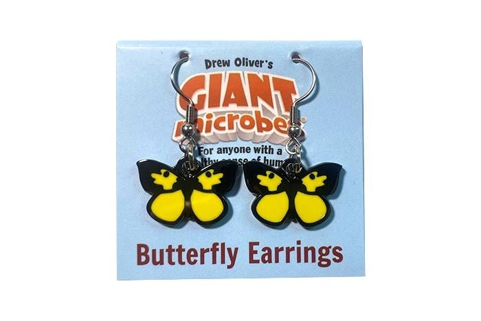 Butterfly earrings with card