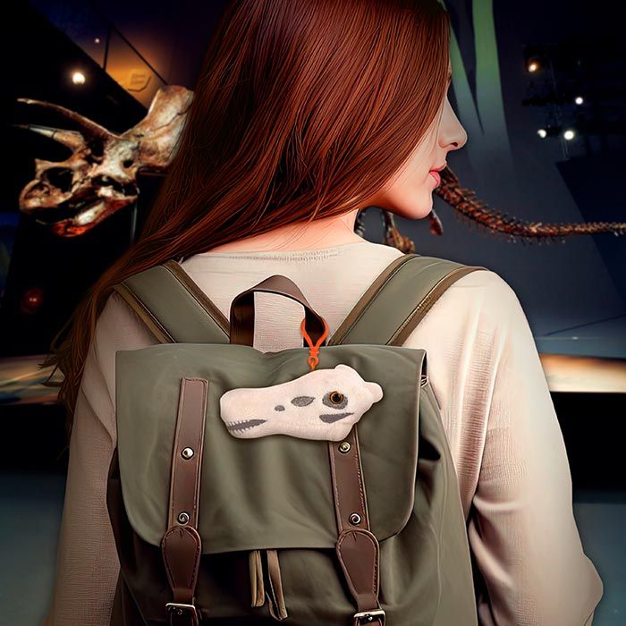 Diplodocus key chain backpack