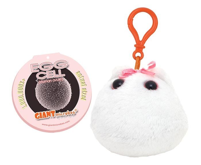 Egg Cell key chain with tag