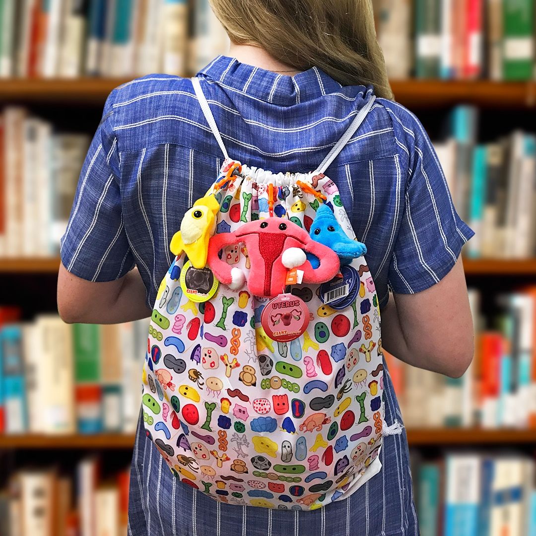 Backpack on person