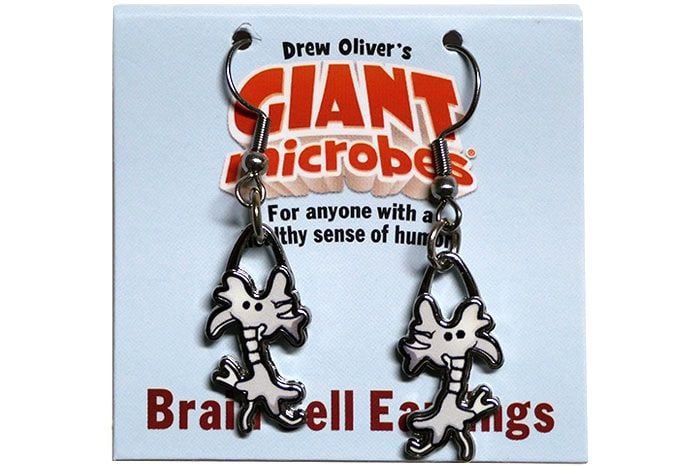 Brain Cell earrings packaging