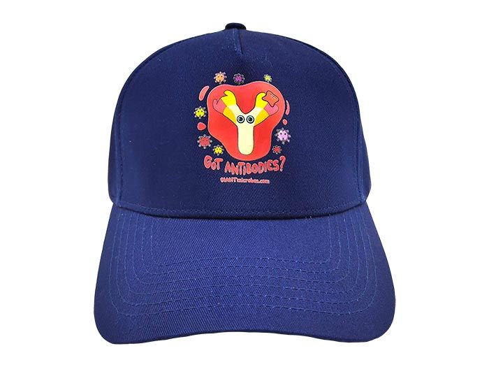 Got Antibodies? hat dark blue front