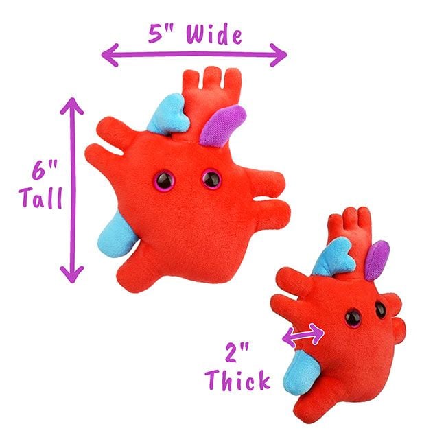 Heart plush dimensions