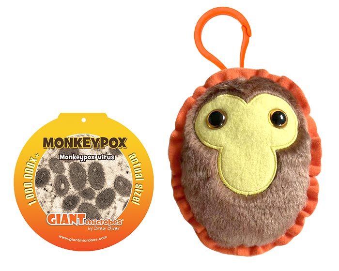 Monkeypox key chain with tag
