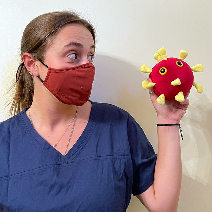 Coronavirus plush with nurse