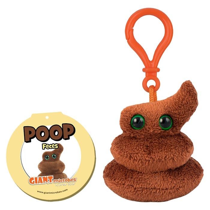 Poop plush key chain tag