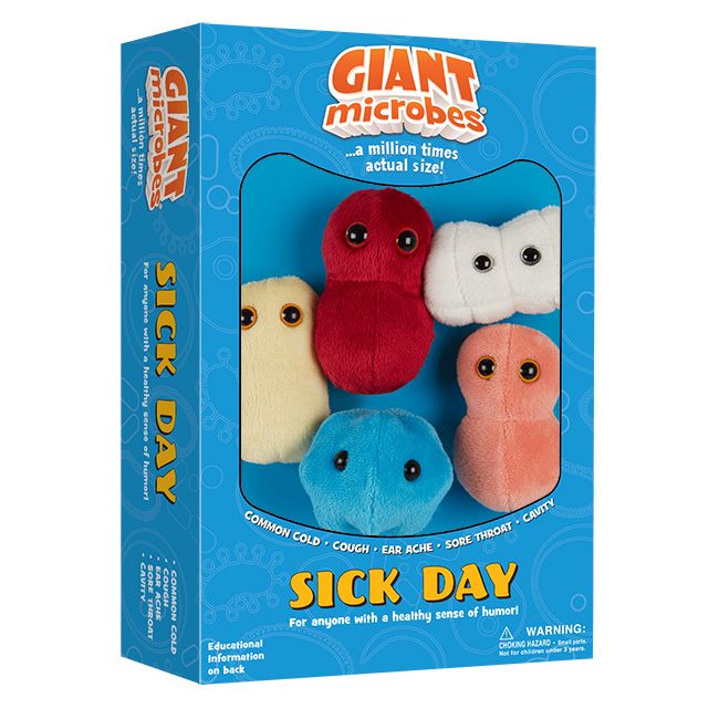 Giant Microbes Plush Toy Soft Original Gift Box Educational Body Cells Set of 5 