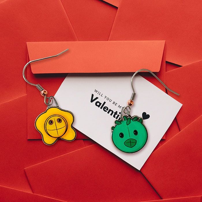 STD earrings valentine