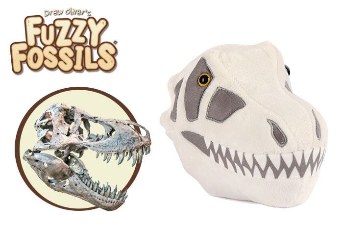 T. rex skull plush cluster