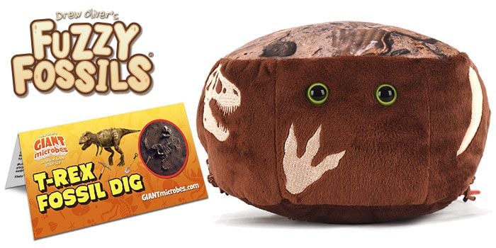 T. rex fossil dig plush tag FF