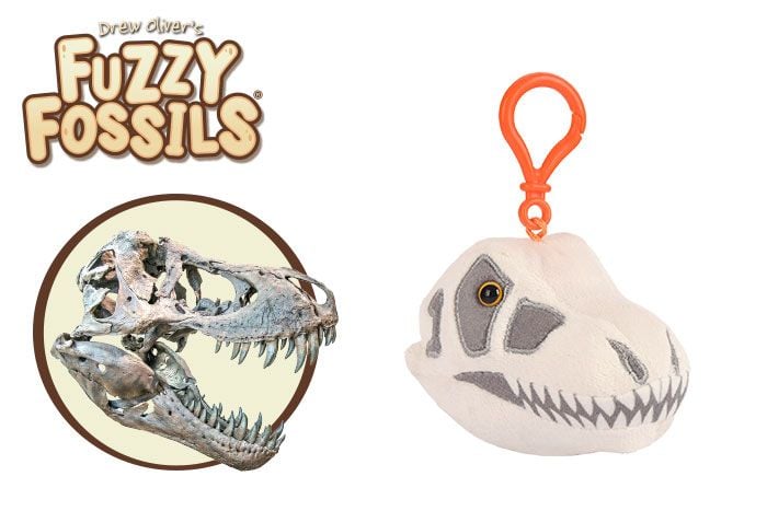T. rex skull key chain cluster
