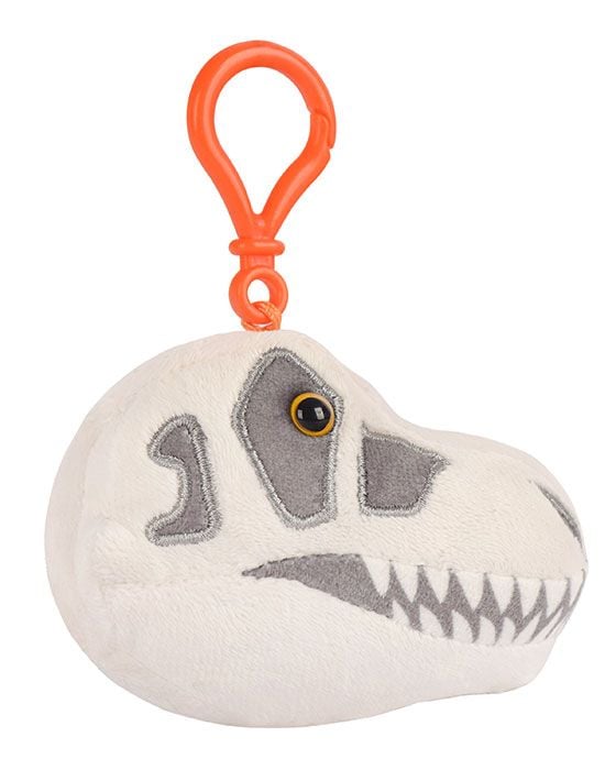 T. rex skull key chain side