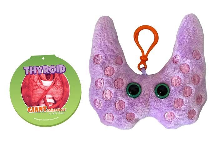 Thyroid plush key chain tag