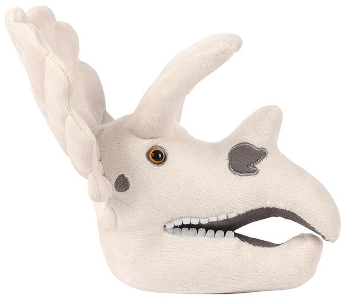 Triceratops skull dino plush side