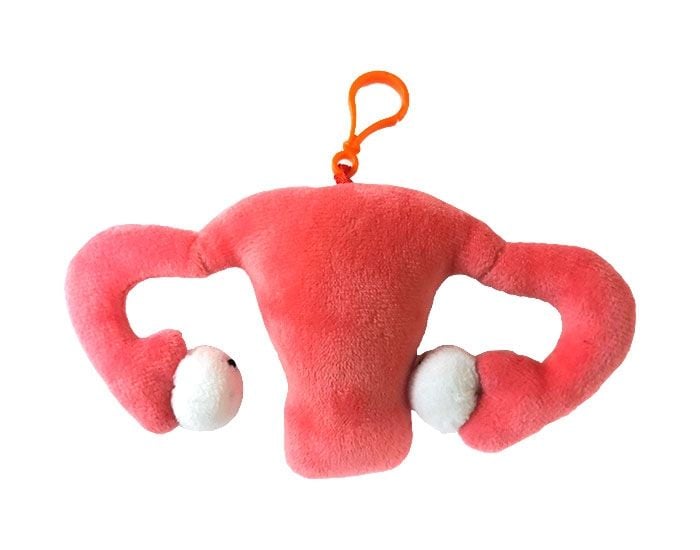 Uterus key chain back