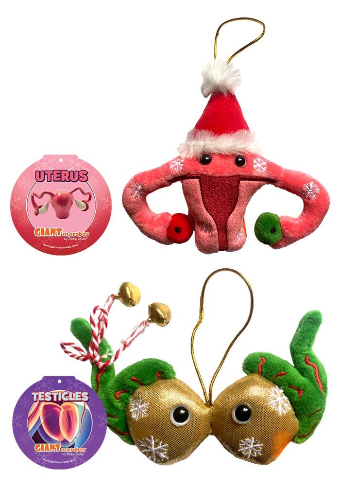 Uterus Testicles ornament pack
