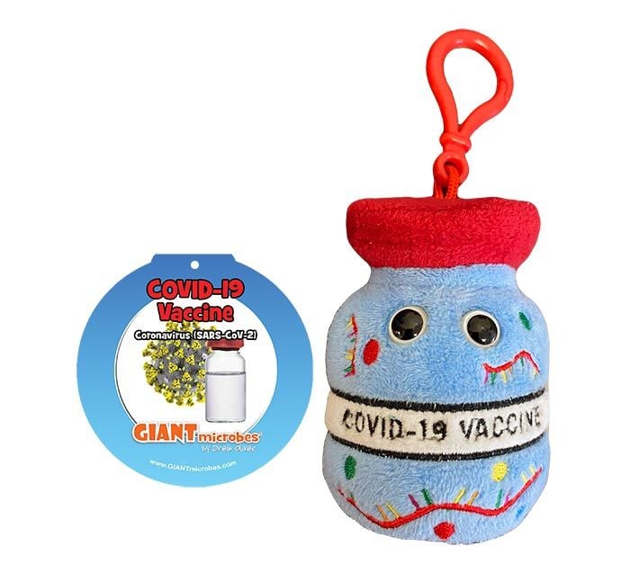 COVID Vaccine key chain tag