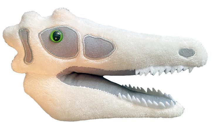 Velociraptor skull plush