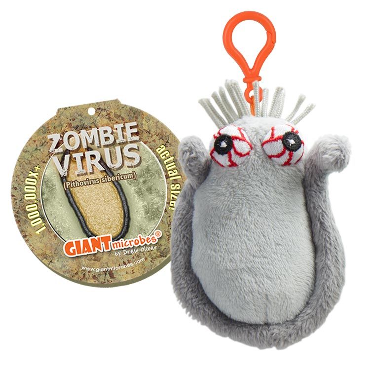 Zombie Virus key chain tag